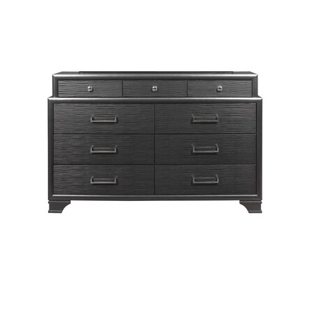 Global Furniture Usa Transitional Glam Jordyn Grey Dresser 1169